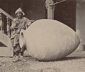 Georgian winemaker with qvevri (1881)
