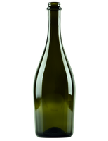A typical sparkling-wine bottle.