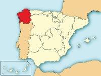 Map showing Galicia