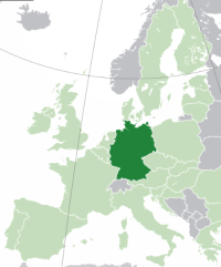 Map showing Germany