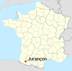 Map showing the Jurancon area