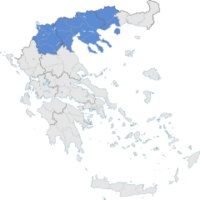 Map showing Greek Macedonia