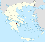 Map showing the Nemea region of Greece