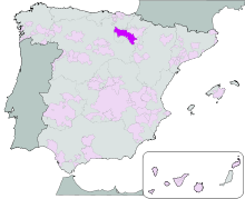 Map showing Rioja