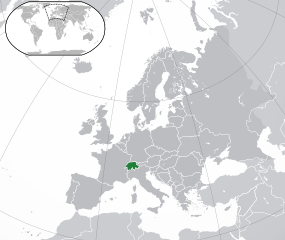 Map showing Switzerland